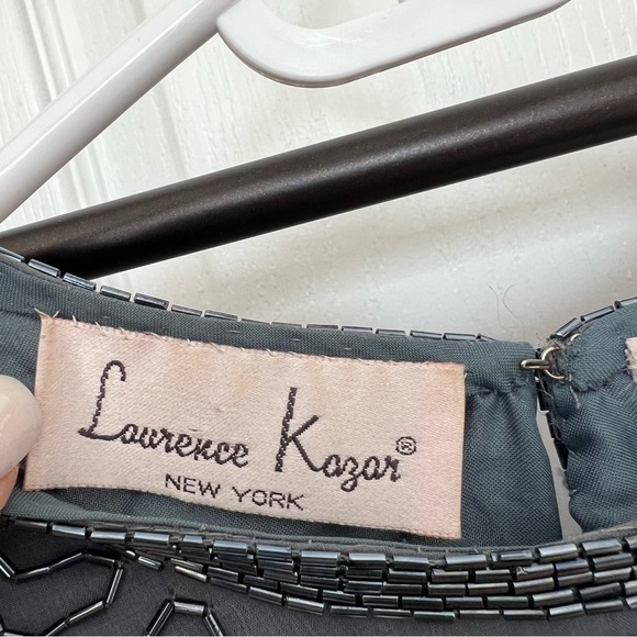 Laurence Kazar Swirl-Textured Short-Sleeve Blouse Womens Large 100% Pure‎ Silk - Picture 4 of 5